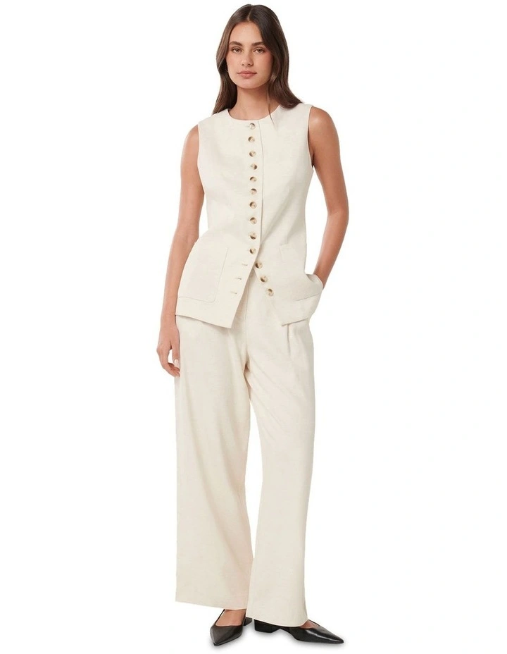 Cian Waistcoat in Cream image 5
