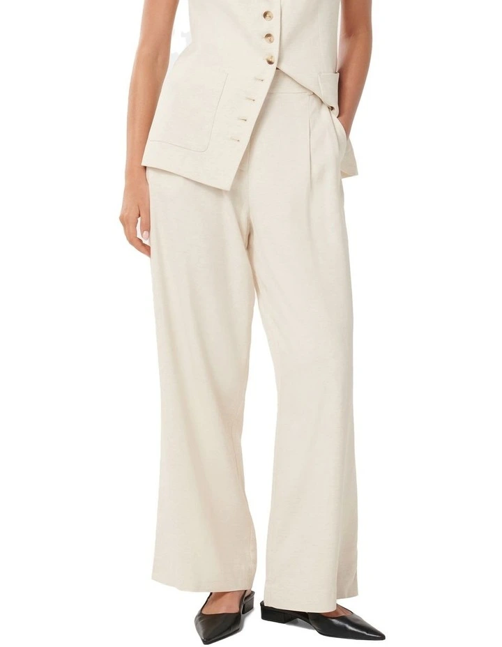 Macie Wide Leg Pant in Cream image 1