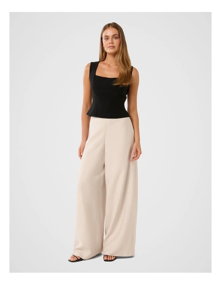 Harriet Wide Leg Pant in White image 5