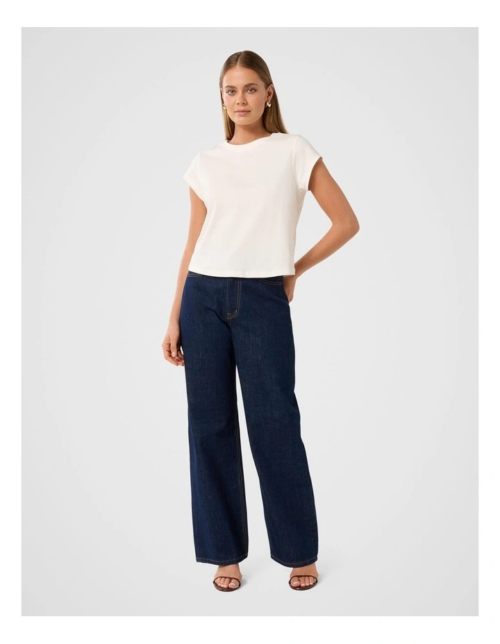 Chrissie Cap Sleeves T-shirt in White image 5
