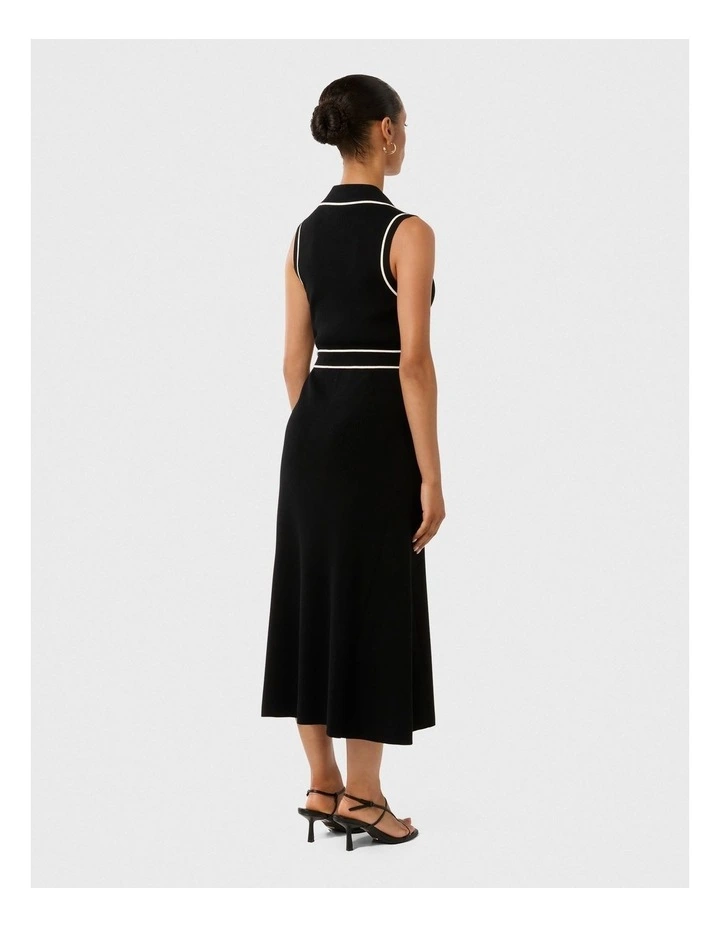 Adeline Sleeveless Knit Midi Dress in Black image 2