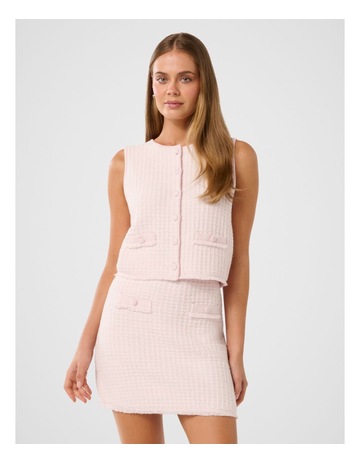 Forever New Aria Boucle Knit Tank Top in Pink | MYER