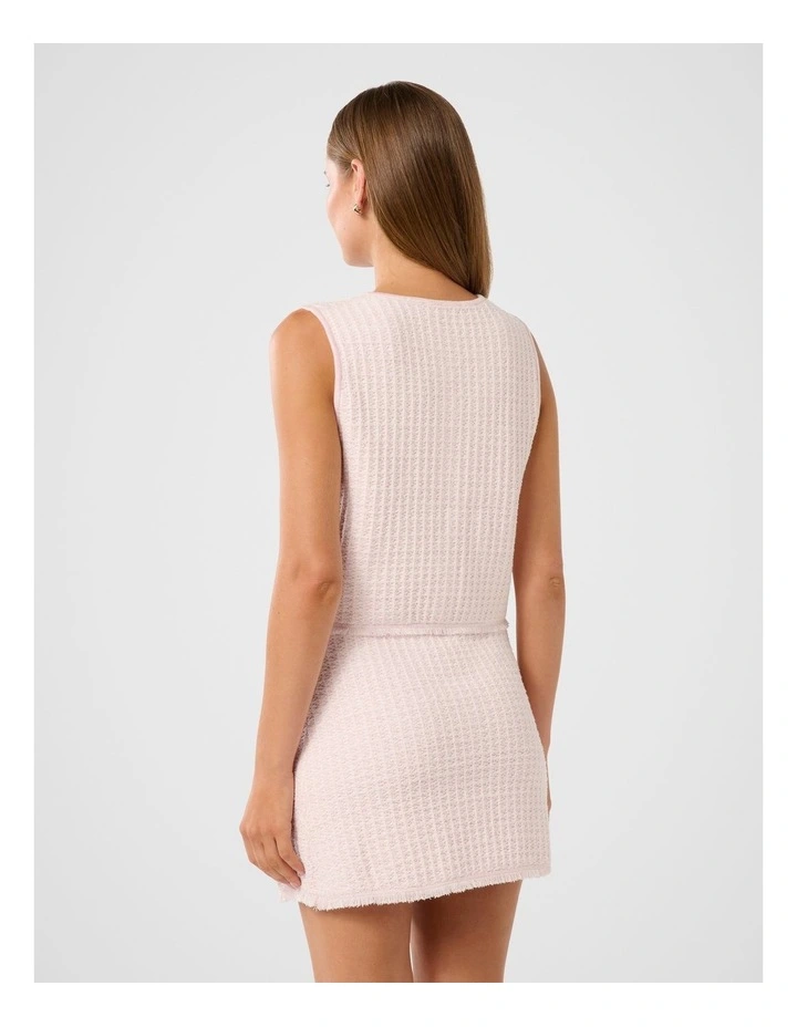 Aria Boucle Knit Tank Top in Pink image 2