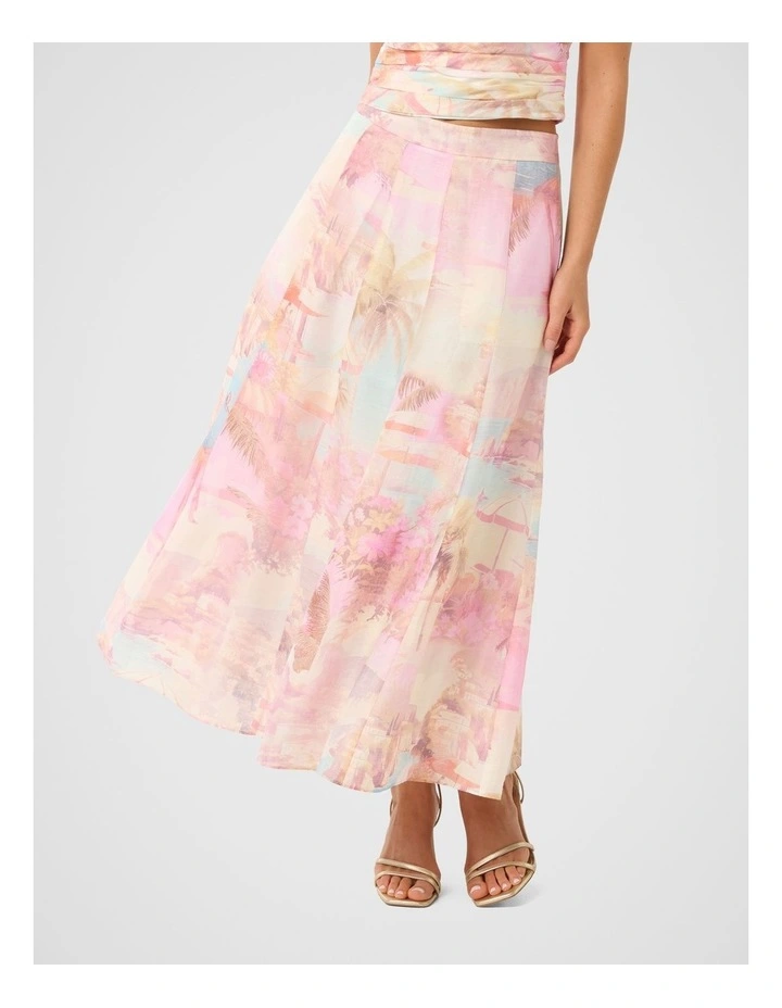 Laia Midi Skirt in Pink image 1