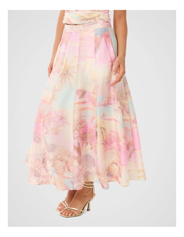 Laia Midi Skirt in Pink image 3