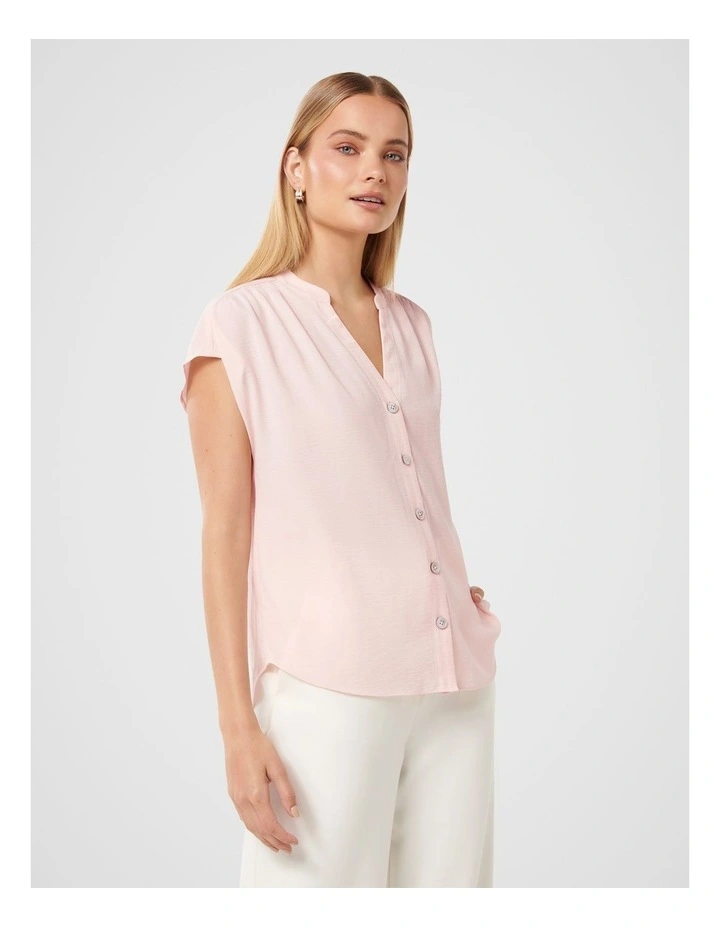 Venus Extended Shoulder Blouse in Pink image 3