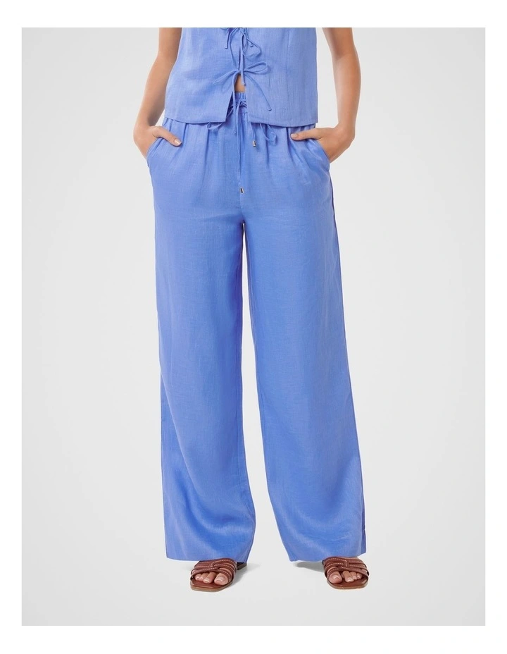 Logan Drawstring Straight Leg Pants in Blue image 1