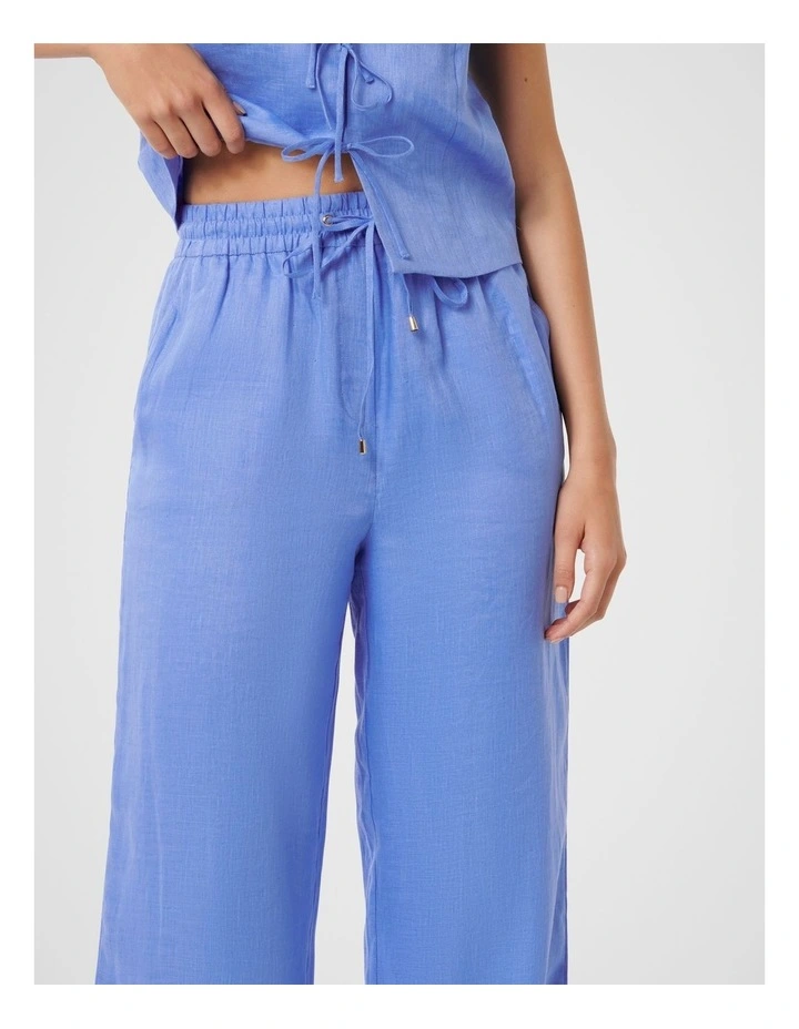 Logan Drawstring Straight Leg Pants in Blue image 4