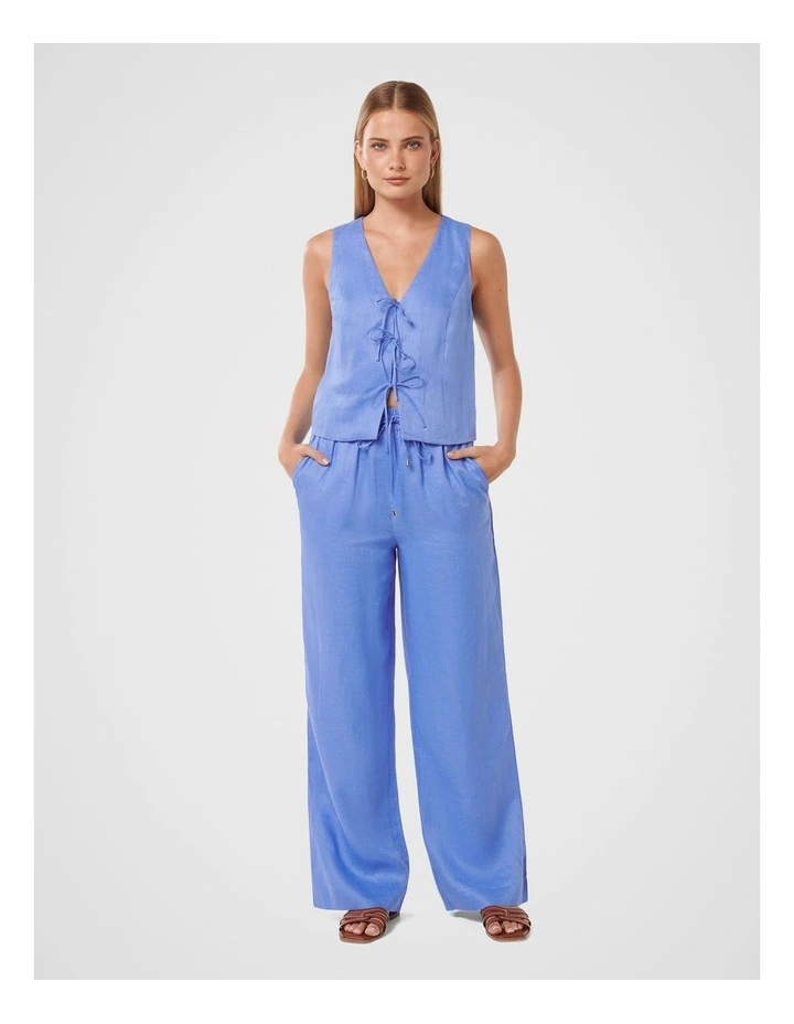 Logan Drawstring Straight Leg Pants in Blue image 5