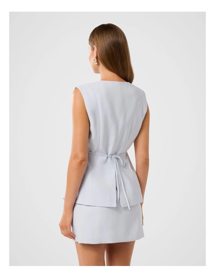 Kimberly Extended Shoulder Waistcoat in Blue image 2