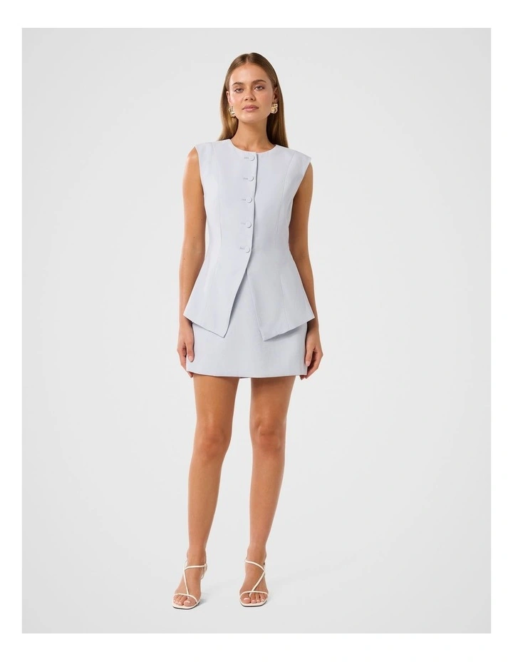 Kimberly Extended Shoulder Waistcoat in Blue image 5