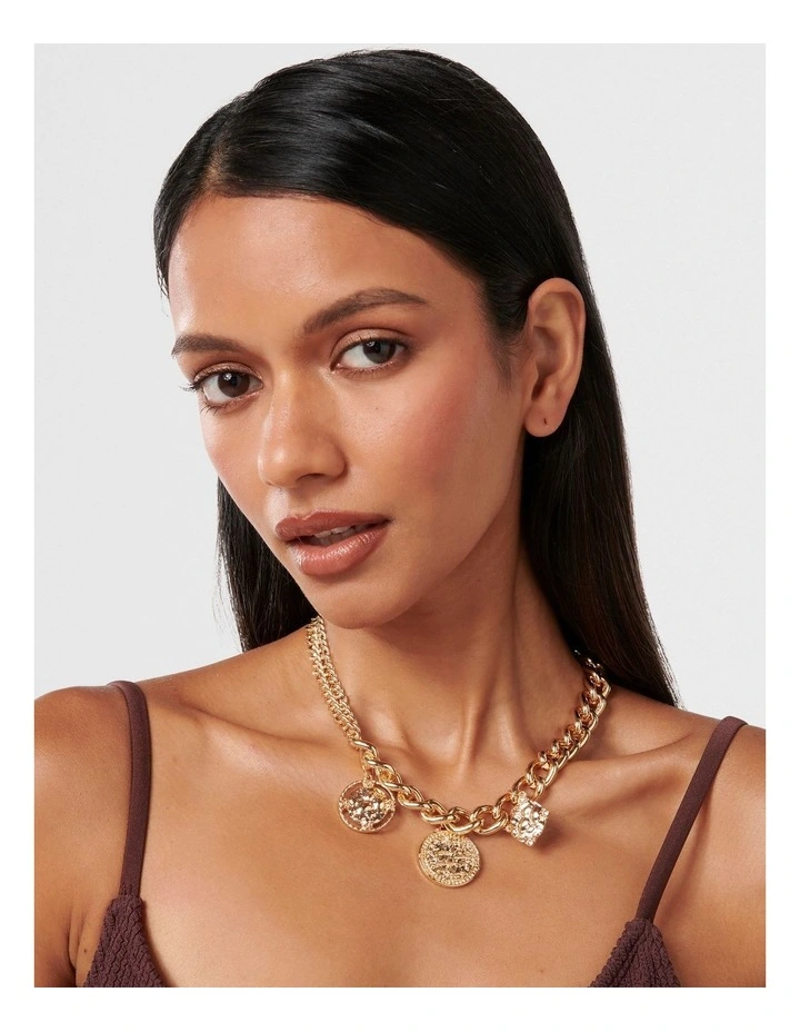Signature Carmen Coin Necklace in Gold image 2