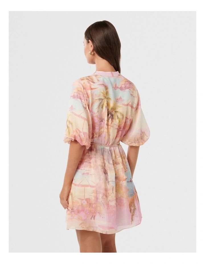 Franny Mini Shirt Dress in Multi image 2