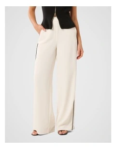 Brandi Stripe Wide Leg Pant in White