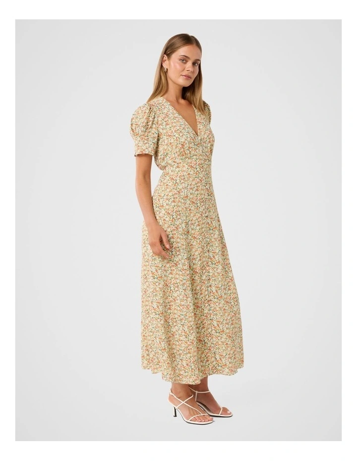 Safira Printed Midi Sun Dress in Multi image 3