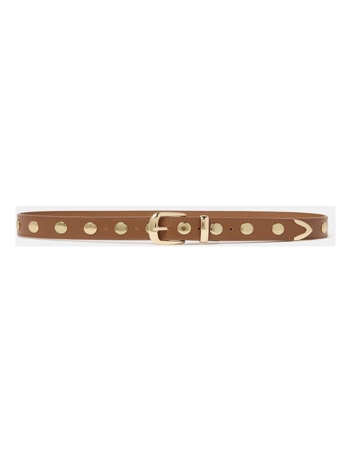 Selene Studded Jeans Belt in Tan image 1