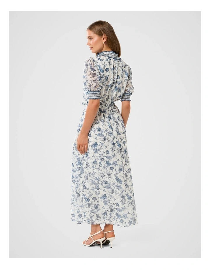 Rochelle Short Sleeves Midi Dress in Blue image 2