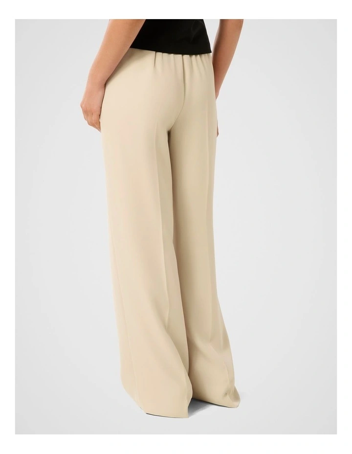 Enya Elastic Wide Leg Pant in Neutral image 2