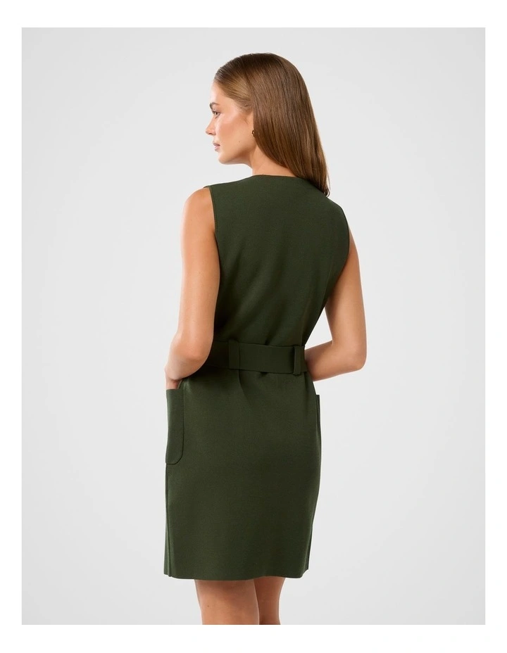Parker Luxe Utility Mini Dress in Olive image 2