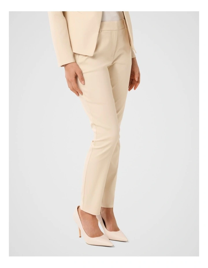 Grace 7/8th Slim Pants in Cream image 3