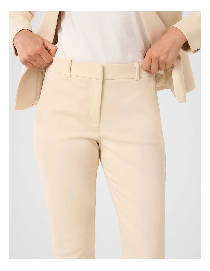 Grace 7/8th Slim Pants in Cream image 4