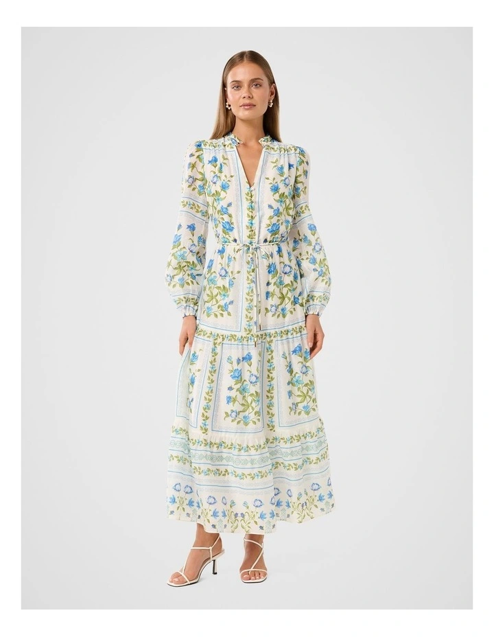 Tara Printed Midi Dress in Multi image 1