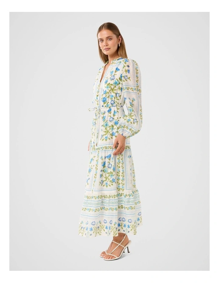 Tara Printed Midi Dress in Multi image 3