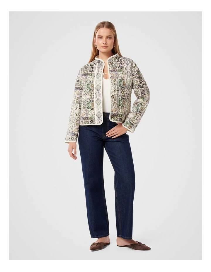 Astrid Quilted Liner Jacket in Multi image 5
