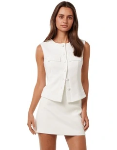 Kylie Utility Vest in White