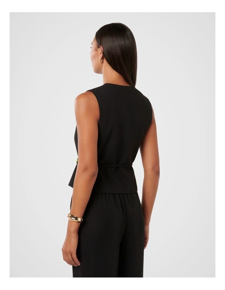 Cari Asymmetrical Waistcoat in Black image 2