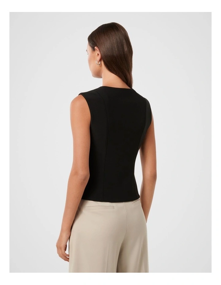 Kylie Utility Vest Top in Black image 2