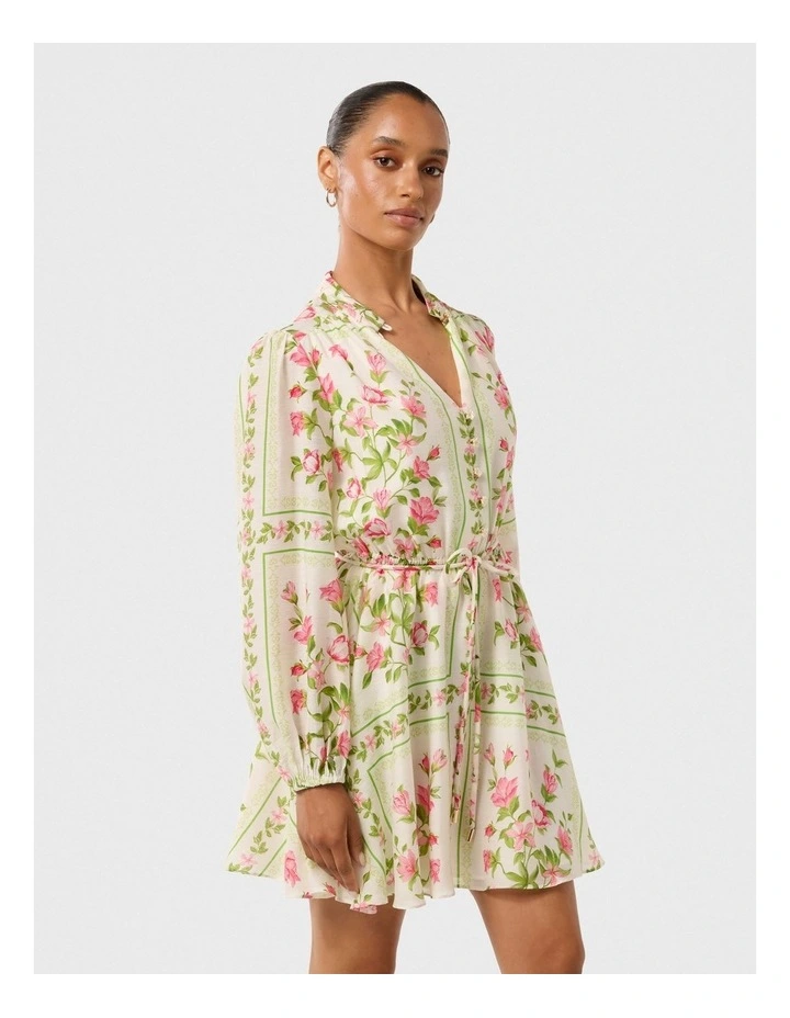 Tamila Printed Mini Dress in Pink Bellview Floral image 3