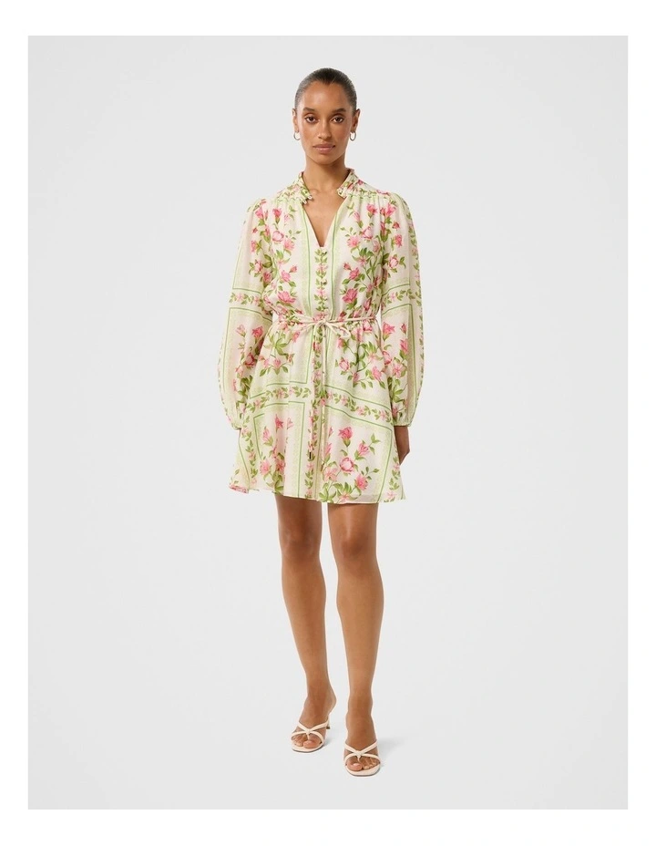 Tamila Printed Mini Dress in Pink Bellview Floral image 5