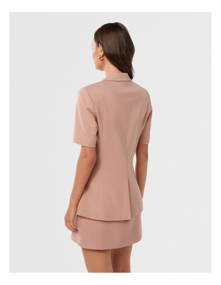 Iris Short Sleeves Jacket in Pink image 2