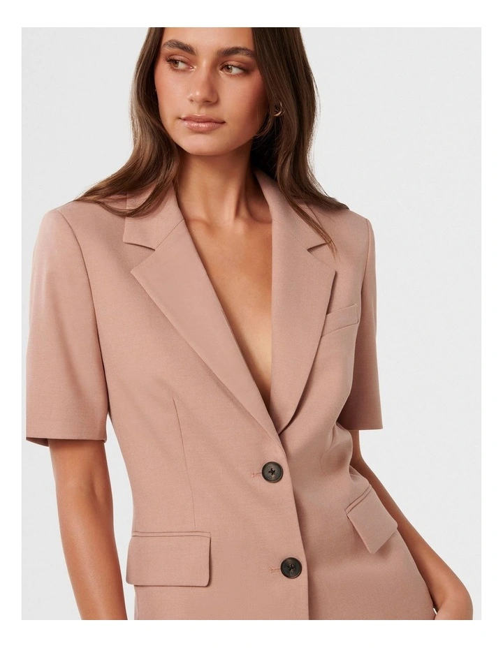 Iris Short Sleeves Jacket in Pink image 4