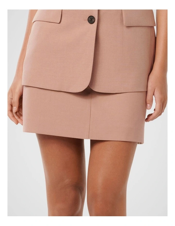 Iris Tailored Mini Skirt in Pink image 1