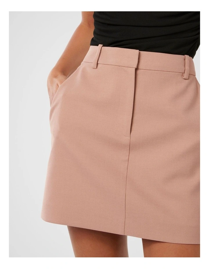 Iris Tailored Mini Skirt in Pink image 4