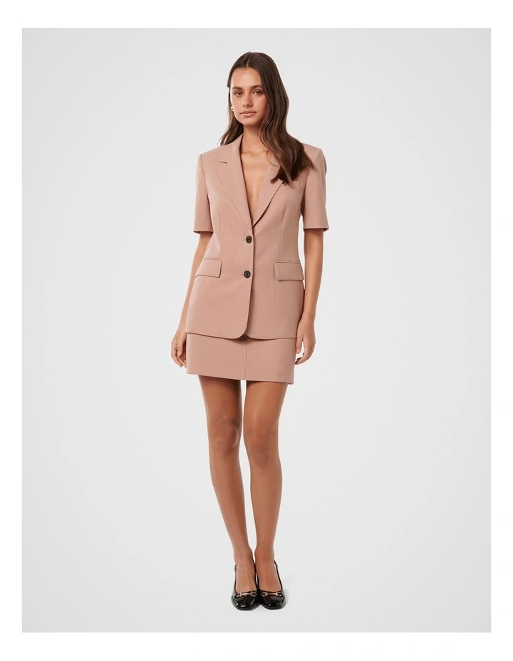 Iris Tailored Mini Skirt in Pink image 5