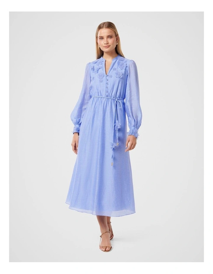 Yasmin Floral Midi Dress in Blue image 1