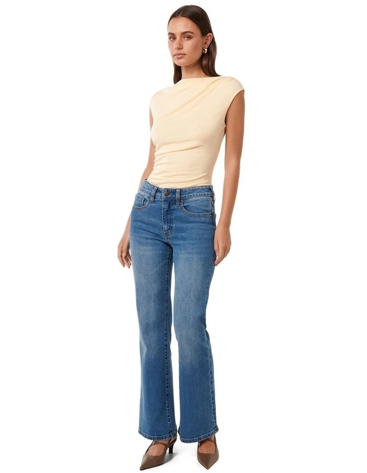 Tilda Ruched Shoulder Top in Yellow image 5