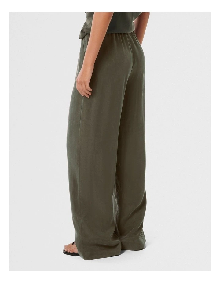 Emma Cupro Wide Leg Pants in Green image 2