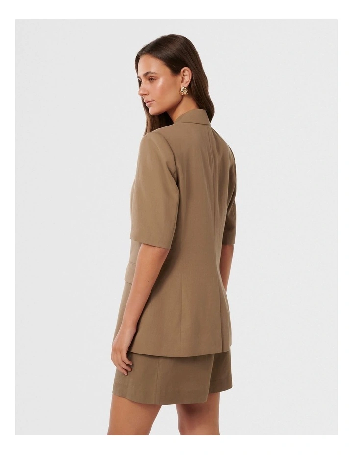 Bowie Short Sleeves Jacket in Brown image 2