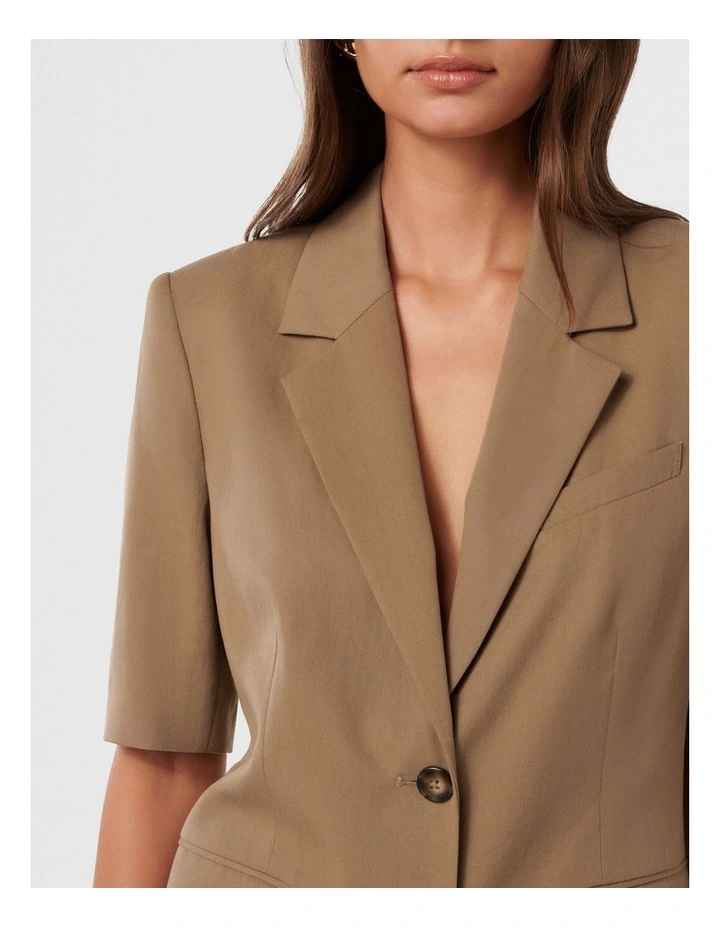 Bowie Short Sleeves Jacket in Brown image 4