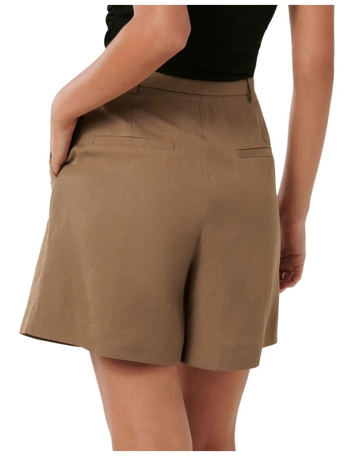 Bowie Tailored Shorts in Brown image 2