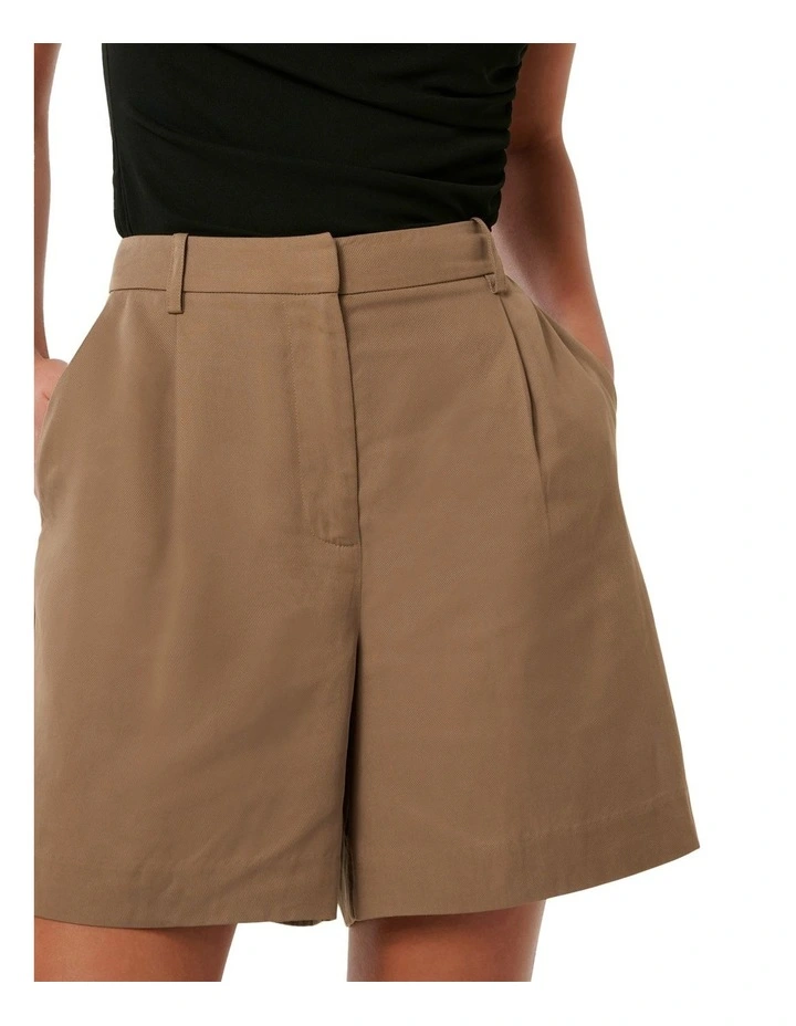 Bowie Tailored Shorts in Brown image 4