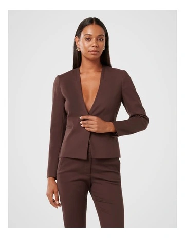 Abbey Fitted Blazer in Brown