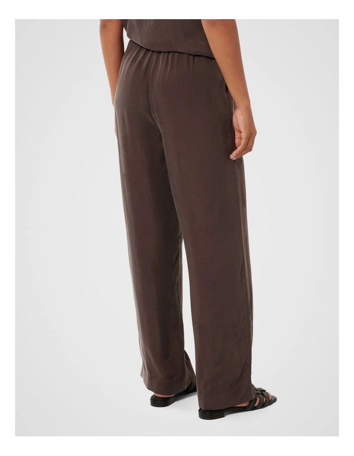 Emma Cupro Wide Leg Pants in Brown image 2
