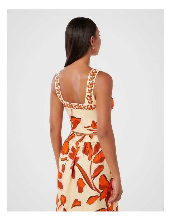 Orla Square Neck Bustier Top in Multi image 2