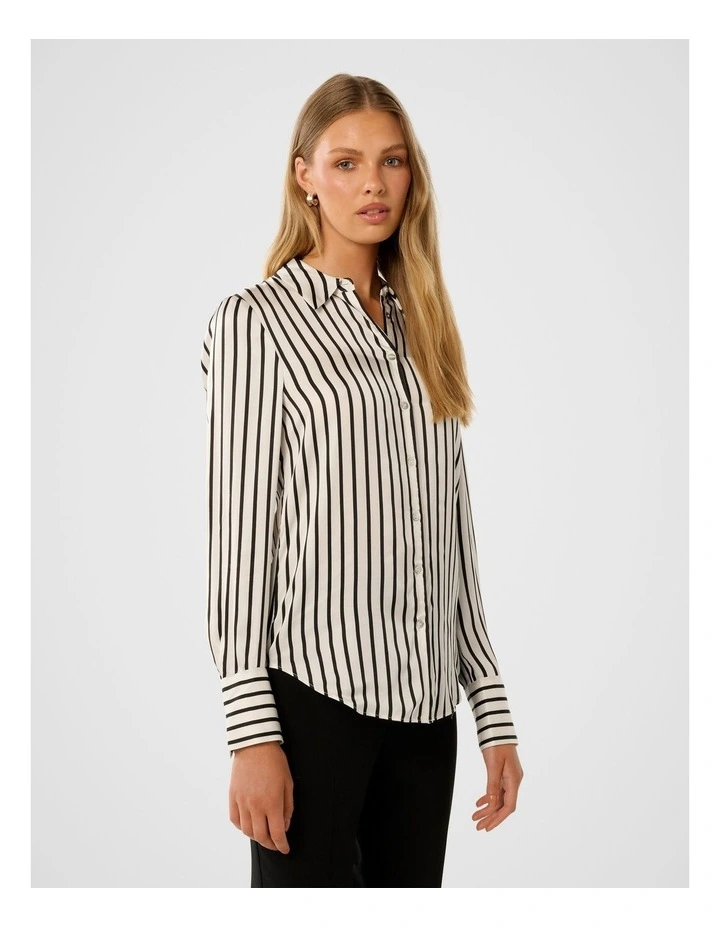 Coco Satin Shirt in Multi image 3