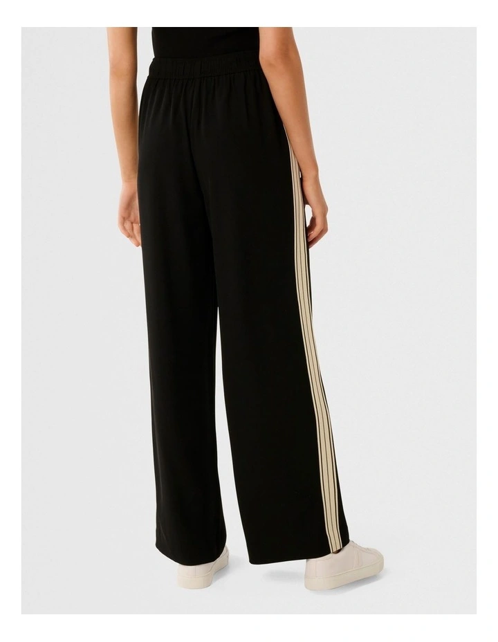 Aleyna Side Striped Wide Leg Pants in Black image 2